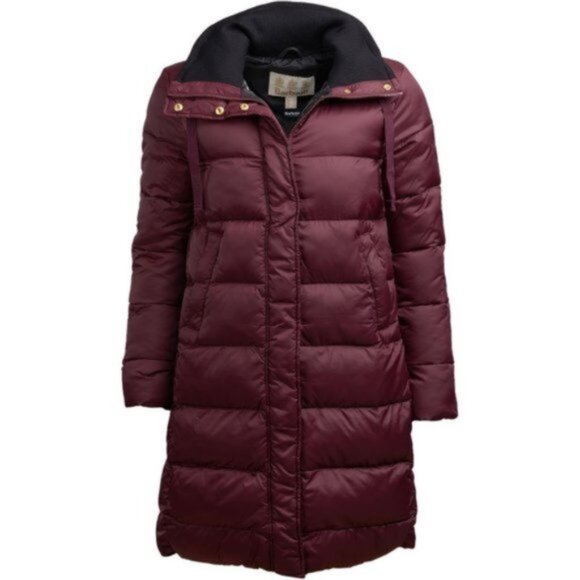 NWT Barbour 8 Weatheram Quilted Coat Burgundy Red - Picture 1 of 14